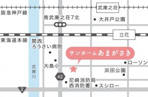 サンホームあまがさき　地図